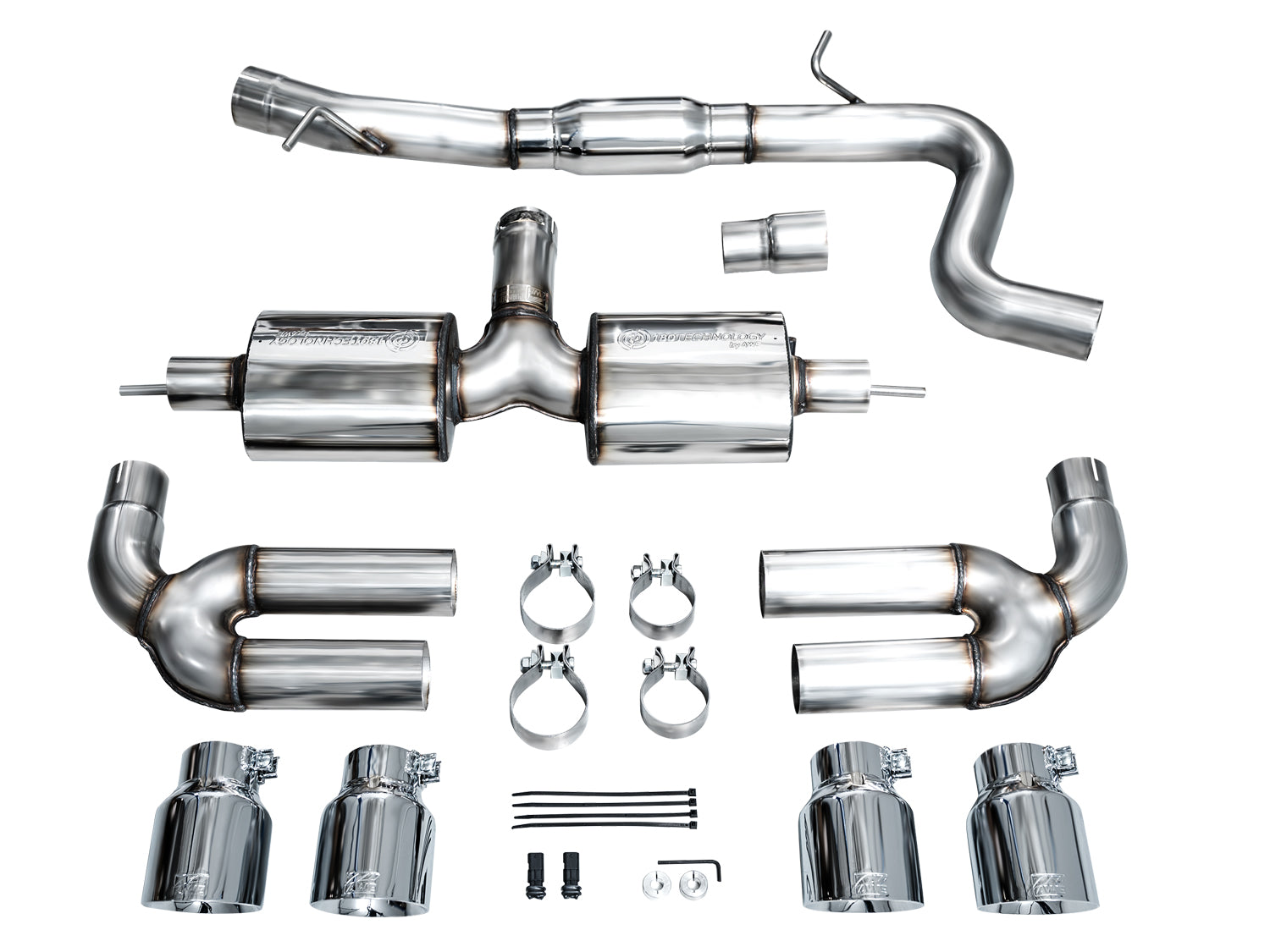 AWE Tuning Touring Edition Exhaust With Chrome Silver Tips - 2022-2024 Audi 8Y S3 - STREETUNED
