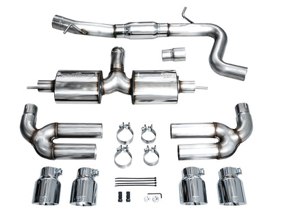 AWE Tuning Touring Edition Exhaust With Chrome Silver Tips - 2022-2024 Audi 8Y S3 - STREETUNED