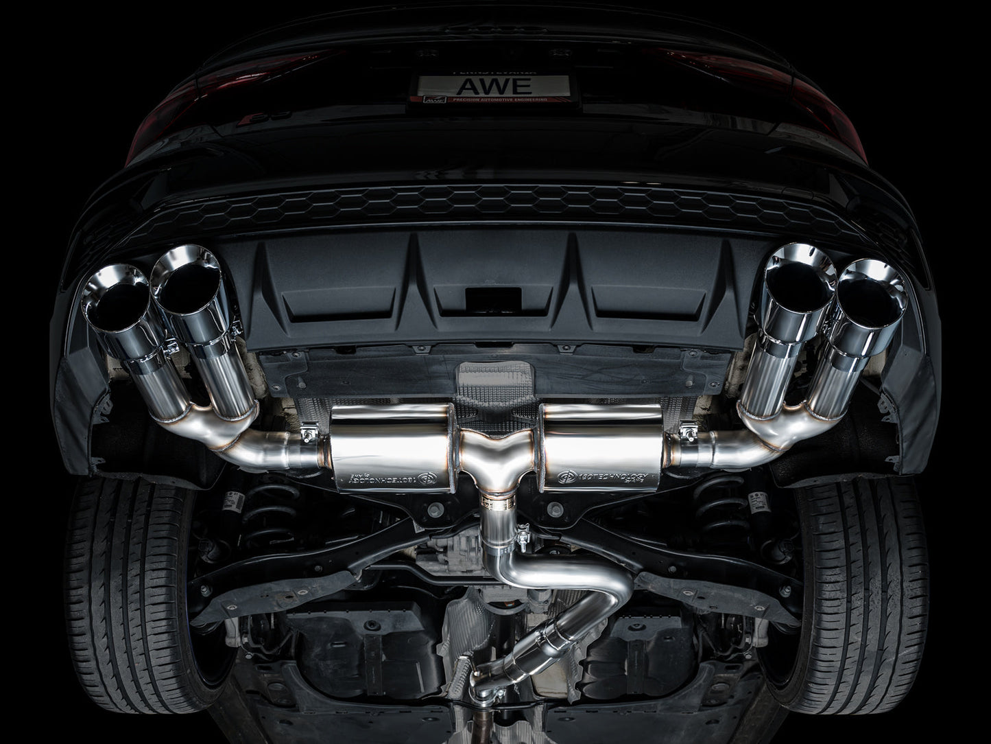 AWE Tuning Touring Edition Exhaust With Chrome Silver Tips - 2022-2024 Audi 8Y S3 - STREETUNED