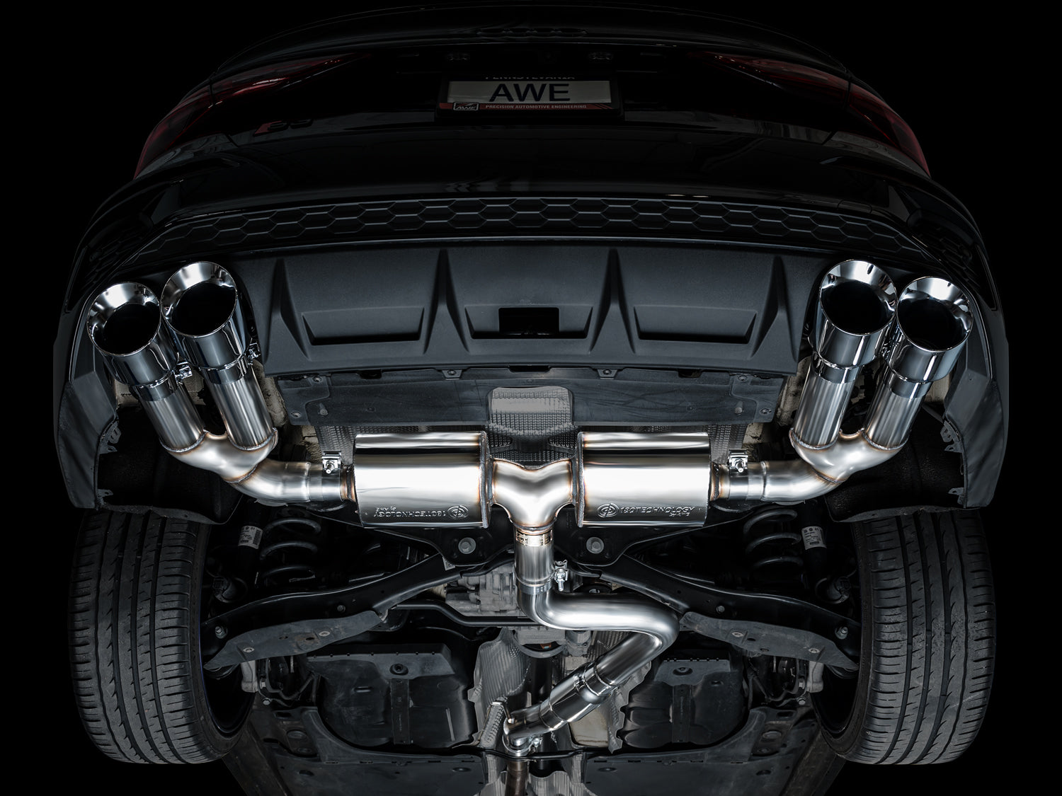 AWE Tuning Touring Edition Exhaust With Chrome Silver Tips - 2022-2024 Audi 8Y S3 - STREETUNED