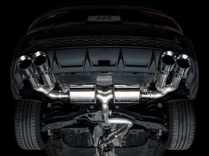 AWE Tuning Touring Edition Exhaust With Chrome Silver Tips - 2022-2024 Audi 8Y S3 - STREETUNED