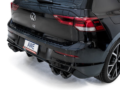 AWE Tuning Track Edition Quad Exhaust with Diamond Black Tips - 2022-2024 Volkswagen MK8 Golf R - STREETUNED