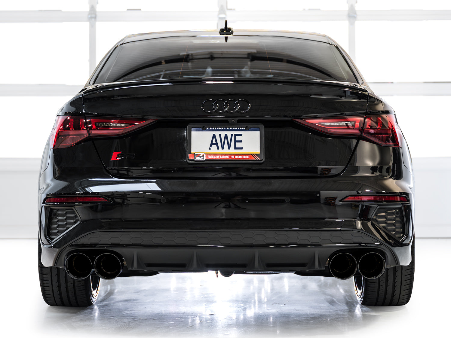 AWE Tuning Touring Edition Exhaust With Diamond Black Tips - 2022-2024 Audi 8Y S3 - STREETUNED