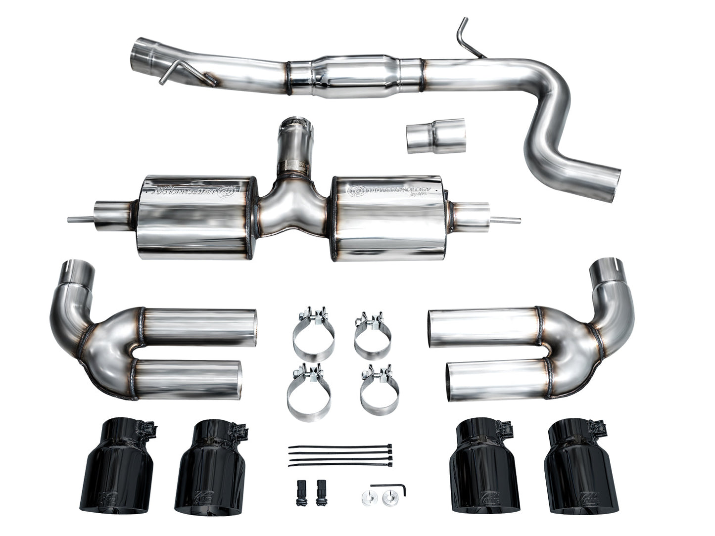 AWE Tuning Touring Edition Exhaust With Diamond Black Tips - 2022-2024 Audi 8Y S3 - STREETUNED