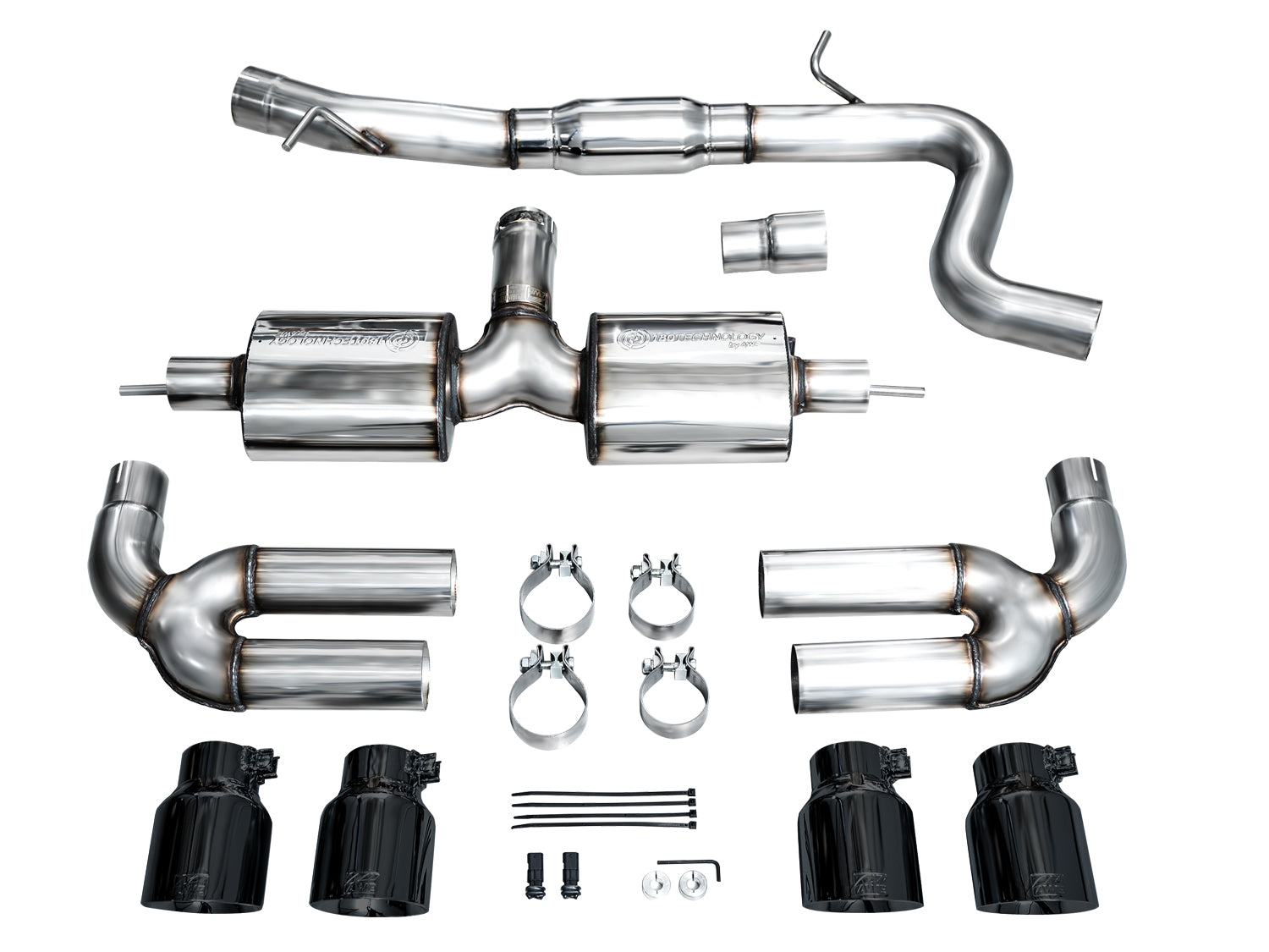 AWE Tuning Touring Edition Exhaust With Diamond Black Tips - 2022-2024 Audi 8Y S3 - STREETUNED