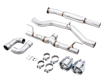 AWE Tuning Track Edition Catback Exhaust with Chrome Silver Tips - 2022-2024 Subaru BRZ/Toyota GR86/Toyota 86 - STREETUNED