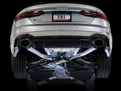 AWE Tuning Track Edition Exhaust With Diamond Black RS-Style Tips - 2018-2019 Audi B9 RS5 Coupe 2.9L - STREETUNED