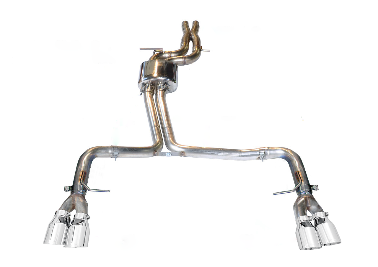 AWE Tuning Track Edition Exhaust With Chrome Silver Tips (102mm) - 2013-2016 Audi B8.5 S4 3.0T - STREETUNED