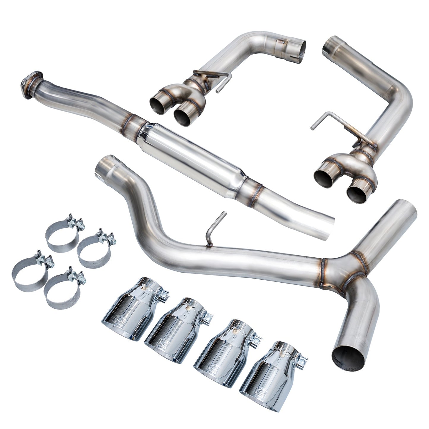 AWE Tuning Track Edition Exhaust with Chrome Silver Tips (102mm) - 2015-2021 Subaru WRX/STI VA/GV Sedan - STREETUNED