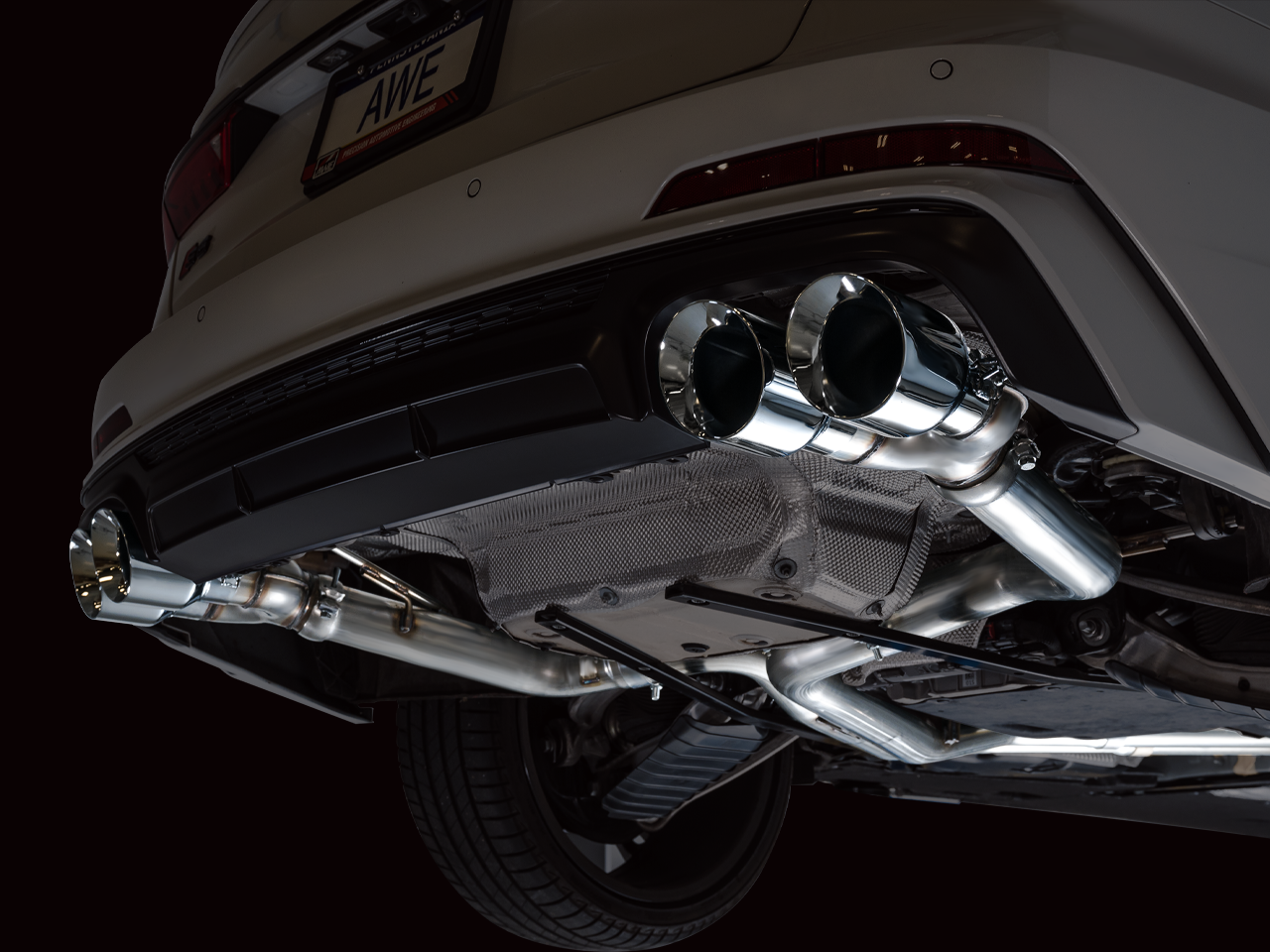AWE Tuning Track Edition Exhaust With Chrome Silver Tips - 2019-2023 Audi C8 S6/S7 - STREETUNED