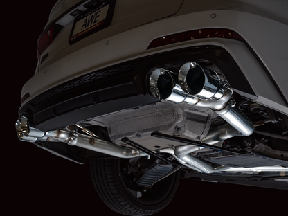 AWE Tuning Track Edition Exhaust With Chrome Silver Tips - 2019-2023 Audi C8 S6/S7 - STREETUNED