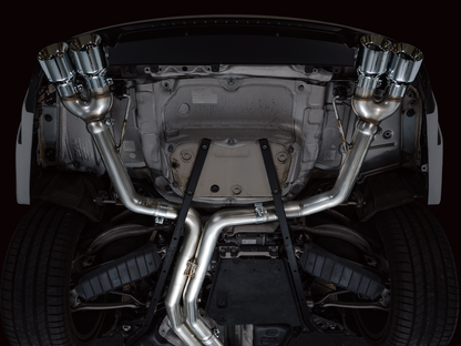 AWE Tuning Track Edition Exhaust With Chrome Silver Tips - 2019-2023 Audi C8 S6/S7 - STREETUNED