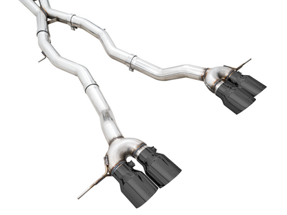 AWE Tuning Track Edition Catback Exhaust with Diamond Black Tips - 2021-2024 BMW G80 M3/G82 M4 - STREETUNED