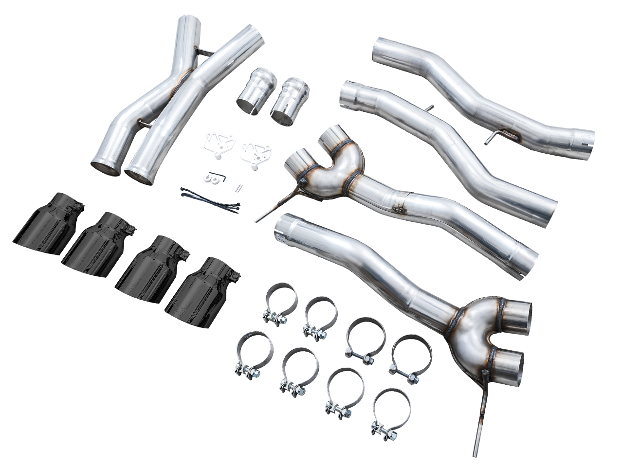 AWE Tuning Track Edition Catback Exhaust with Diamond Black Tips - 2021-2024 BMW G80 M3/G82 M4 - STREETUNED