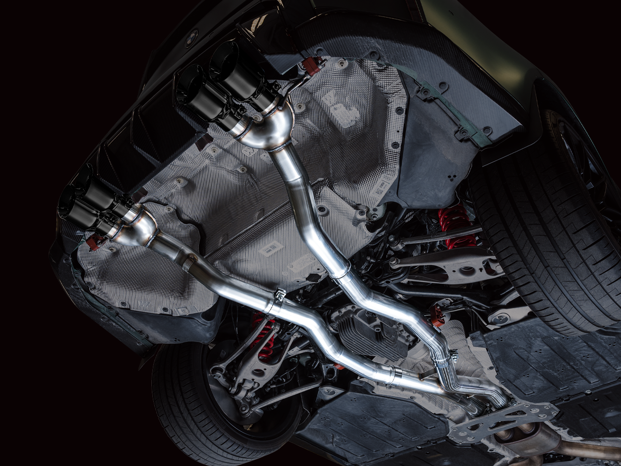 AWE Tuning Track Edition Catback Exhaust with Chrome Silver Tips - 2021-2024 BMW G80 M3/G82 M4 - STREETUNED