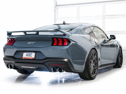 AWE Tuning SwitchPath Catback Exhaust w/ Quad Chrome Silver Tips - 2024 Ford Mustang GT Fastback S650 RWD - STREETUNED