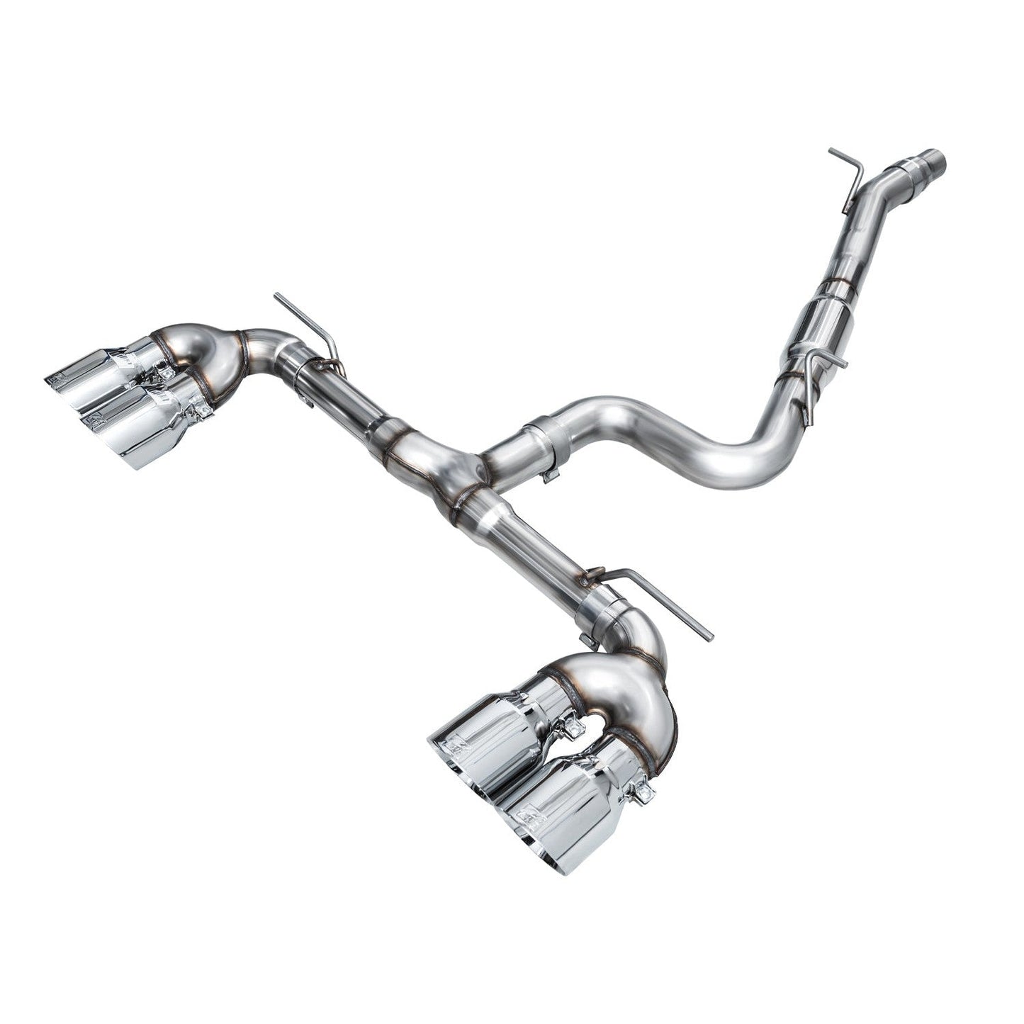 AWE Tuning Track Edition Quad Exhaust with Chrome Silver Tips - 2022-2024 Volkswagen MK8 Golf R - STREETUNED