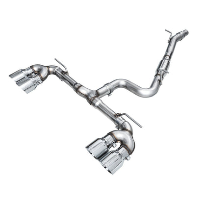 AWE Tuning Track Edition Quad Exhaust with Chrome Silver Tips - 2022-2024 Volkswagen MK8 Golf R - STREETUNED