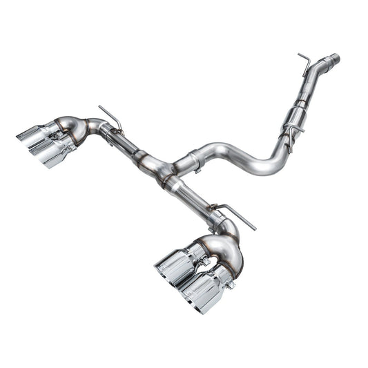AWE Tuning Track Edition Quad Exhaust with Chrome Silver Tips - 2022-2024 Volkswagen MK8 Golf R - STREETUNED