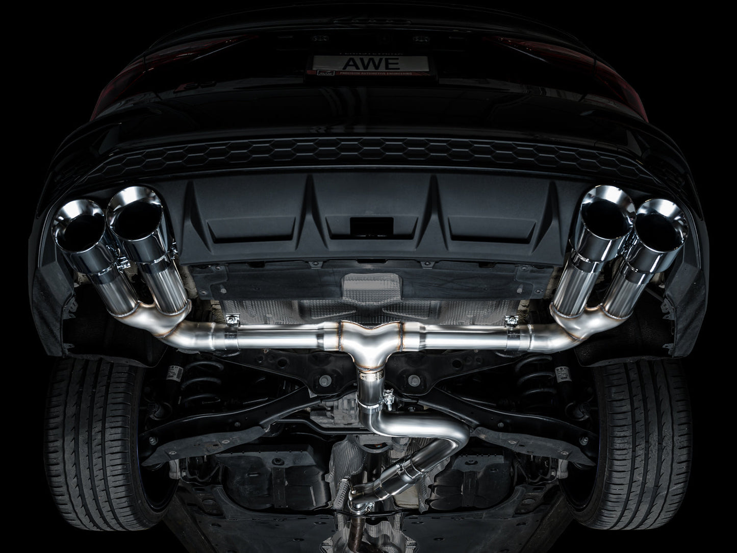 AWE Tuning Track Edition Exhaust With Chrome Silver Tips - 2022-2024 Audi 8Y S3 - STREETUNED