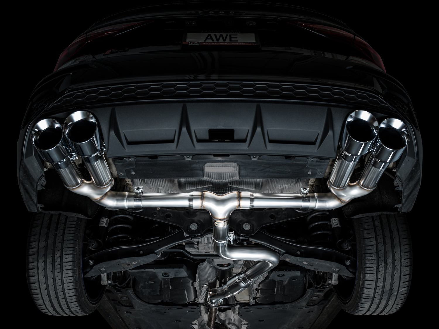 AWE Tuning Track Edition Exhaust With Chrome Silver Tips - 2022-2024 Audi 8Y S3 - STREETUNED