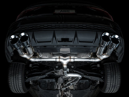 AWE Tuning Track Edition Exhaust With Chrome Silver Tips - 2022-2024 Audi 8Y S3 - STREETUNED