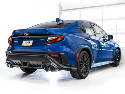 AWE Tuning Track Edition Exhaust with Chrome Silver Tips - 2022-2024 Subaru WRX (VB) - STREETUNED