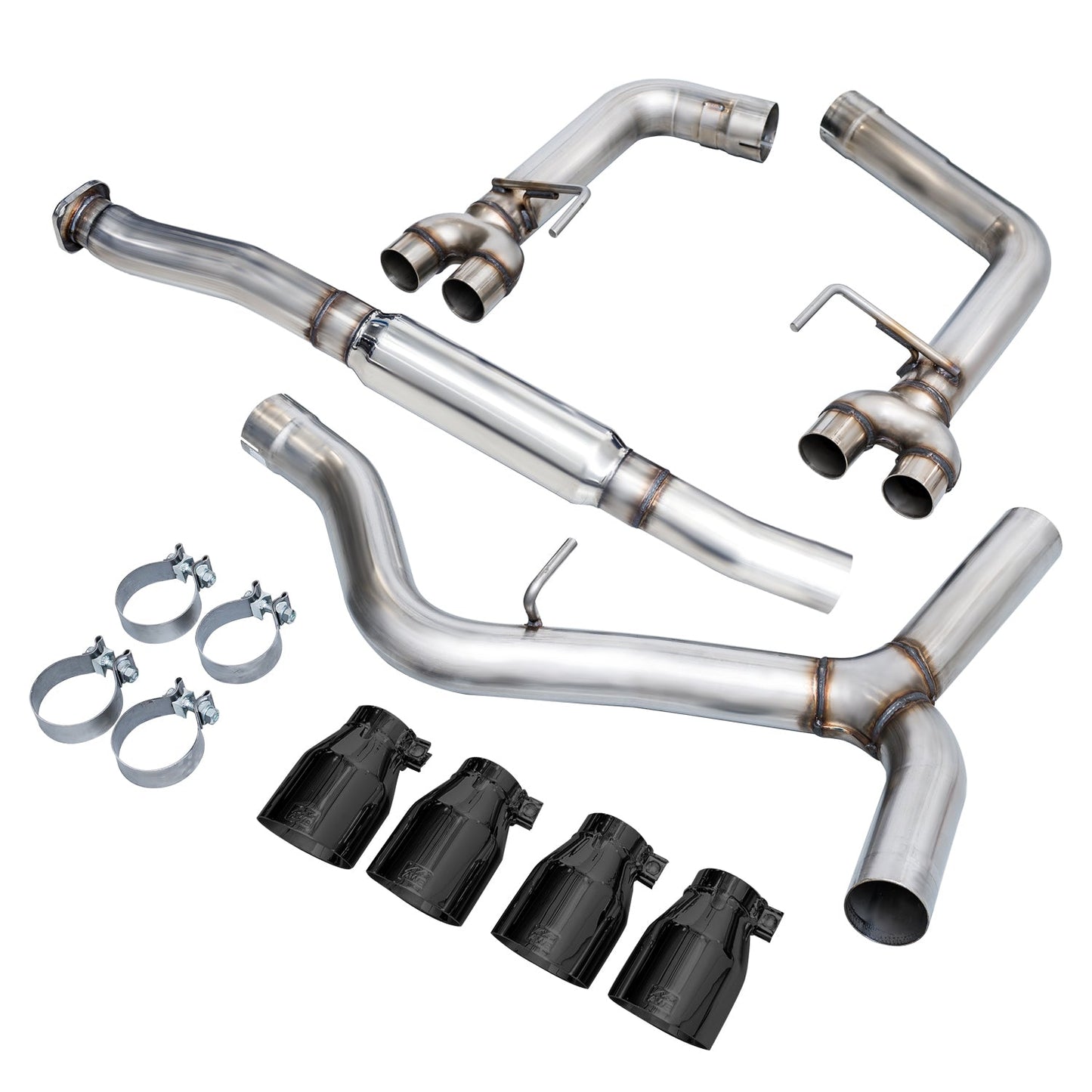 AWE Tuning Track Edition Exhaust with Diamond Black Tips (102mm) - 2015-2021 Subaru WRX/STI VA/GV Sedan - STREETUNED