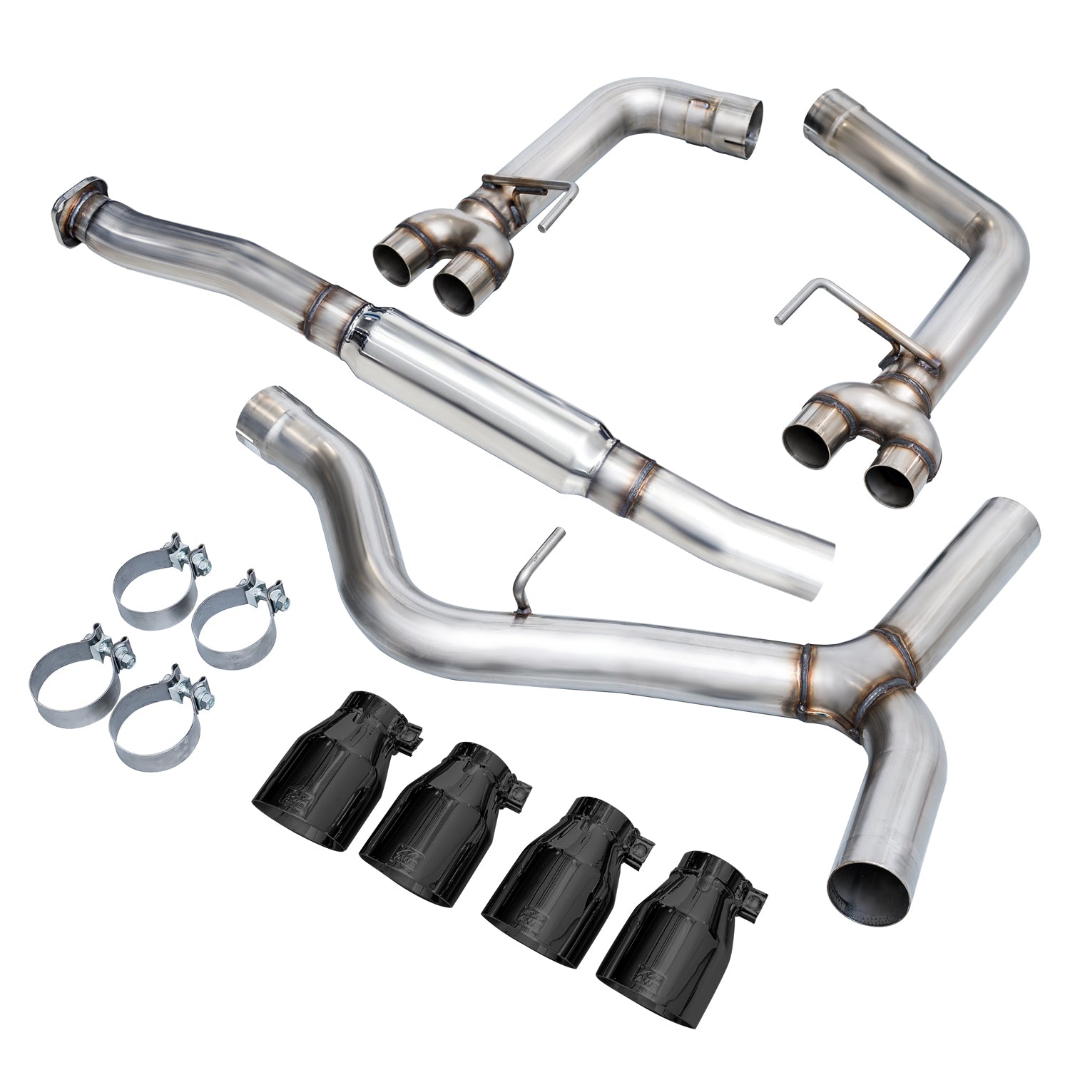 AWE Tuning Track Edition Exhaust with Diamond Black Tips (102mm) - 2015-2021 Subaru WRX/STI VA/GV Sedan - STREETUNED