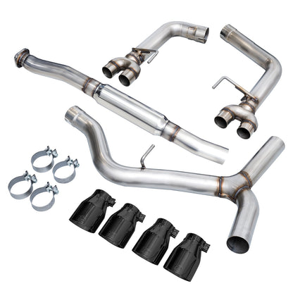 AWE Tuning Track Edition Exhaust with Diamond Black Tips (102mm) - 2015-2021 Subaru WRX/STI VA/GV Sedan - STREETUNED