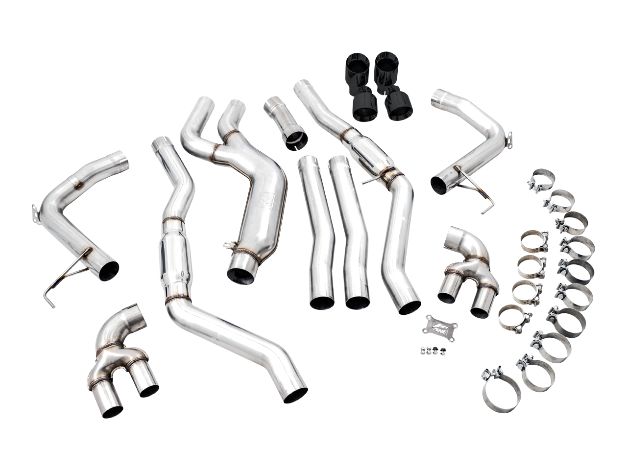 AWE Tuning Track Edition Exhaust With Quad Diamond Black Tips - 2019-2024 BMW M340i/M440i (G20) - STREETUNED