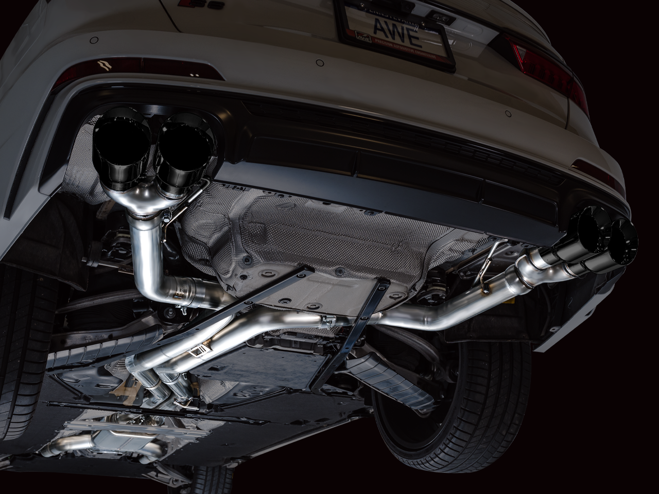 AWE Tuning Track Edition Exhaust With Diamond Black Tips - 2019-2023 Audi C8 S6/S7 - STREETUNED