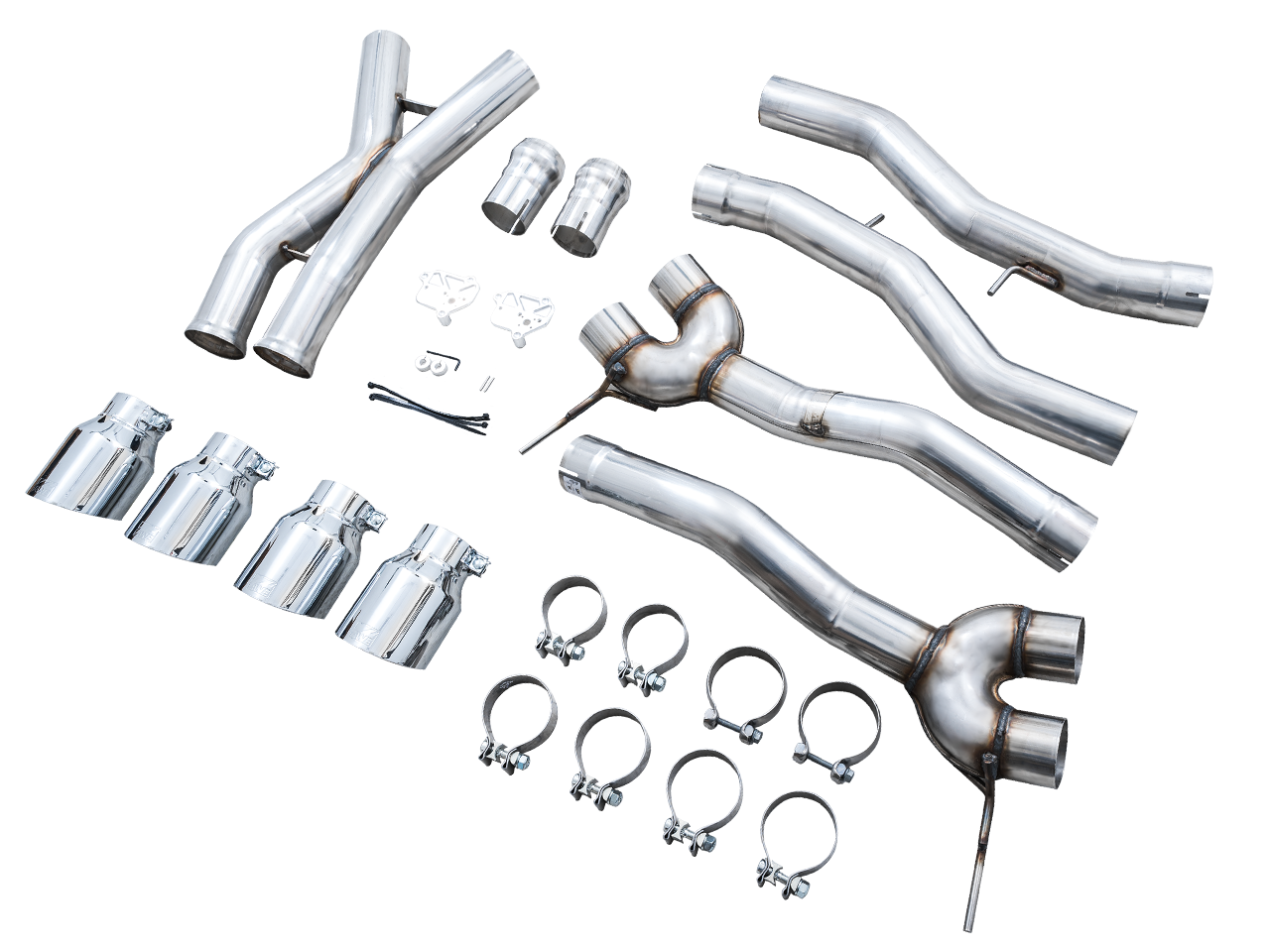 AWE Tuning Track Edition Catback Exhaust with Chrome Silver Tips - 2021-2024 BMW G80 M3/G82 M4 - STREETUNED