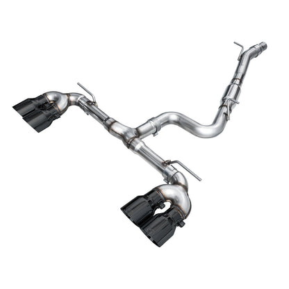 AWE Tuning Track Edition Quad Exhaust with Diamond Black Tips - 2022-2024 Volkswagen MK8 Golf R - STREETUNED