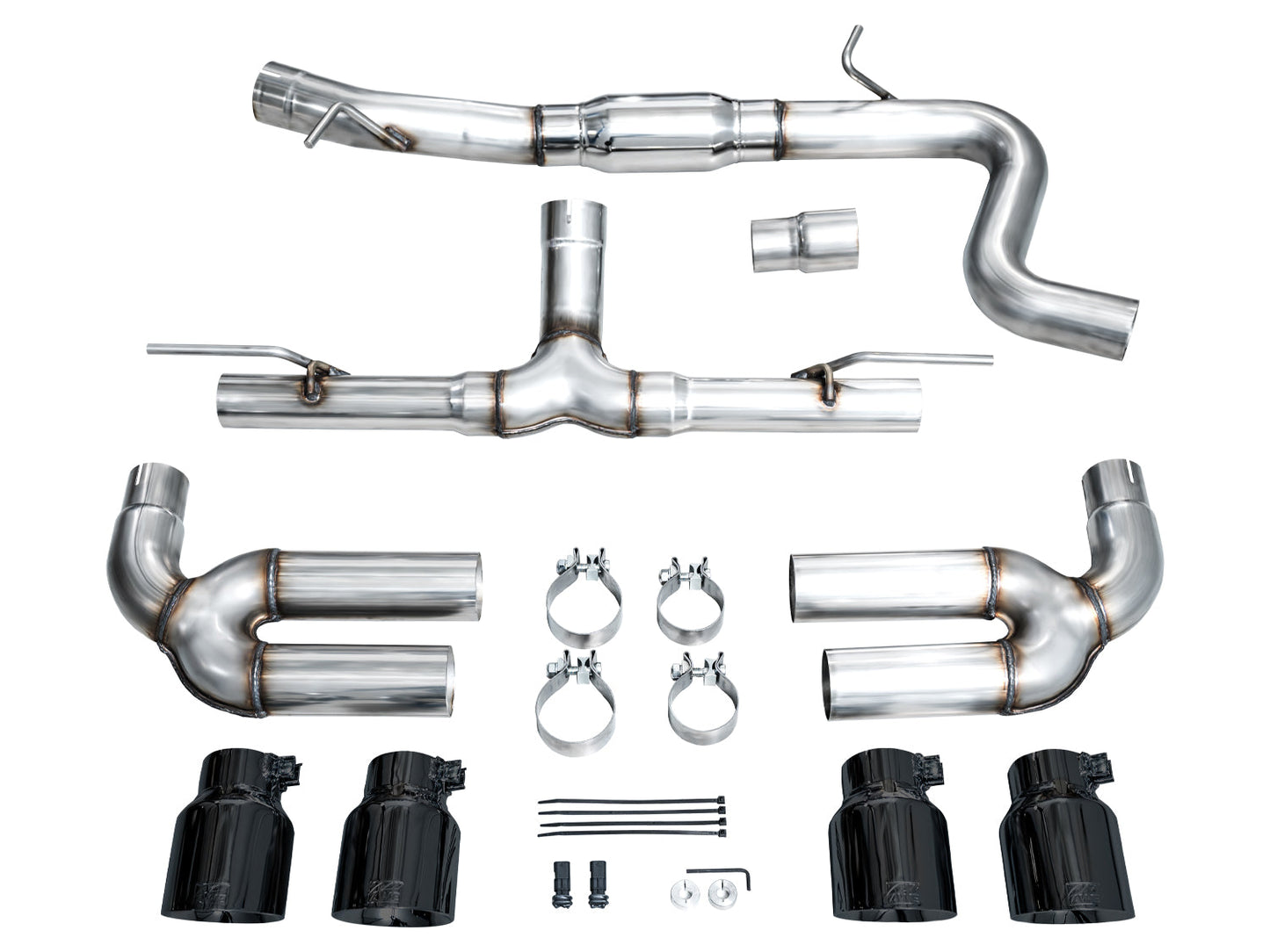 AWE Tuning Track Edition Exhaust With Black Diamond Tips - 2022-2024 Audi 8Y S3 - STREETUNED