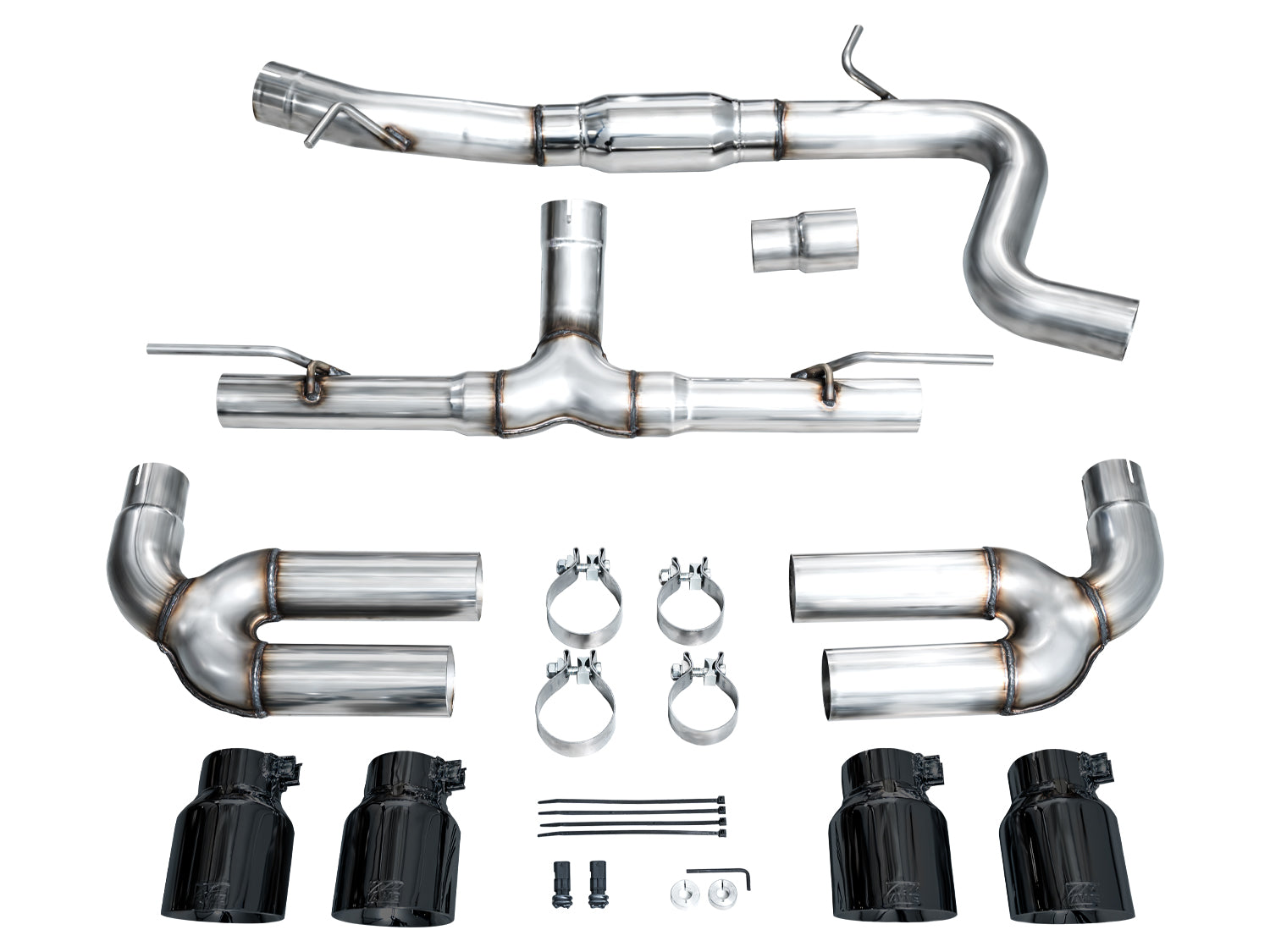 AWE Tuning Track Edition Exhaust With Black Diamond Tips - 2022-2024 Audi 8Y S3 - STREETUNED