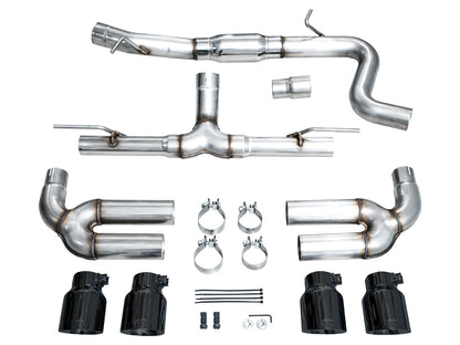 AWE Tuning Track Edition Exhaust With Black Diamond Tips - 2022-2024 Audi 8Y S3 - STREETUNED