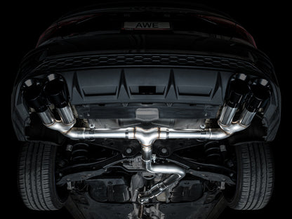 AWE Tuning Track Edition Exhaust With Black Diamond Tips - 2022-2024 Audi 8Y S3 - STREETUNED