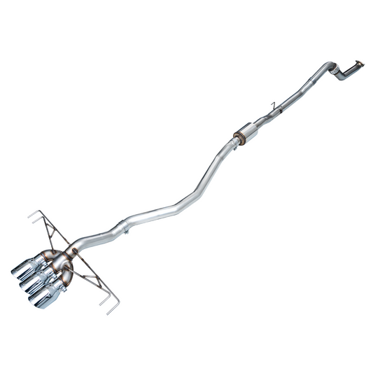 AWE Tuning Track Edition Exhaust w/ Triple Chrome Silver Tips - 2023-2024 Honda Civic Type R FL5 - STREETUNED