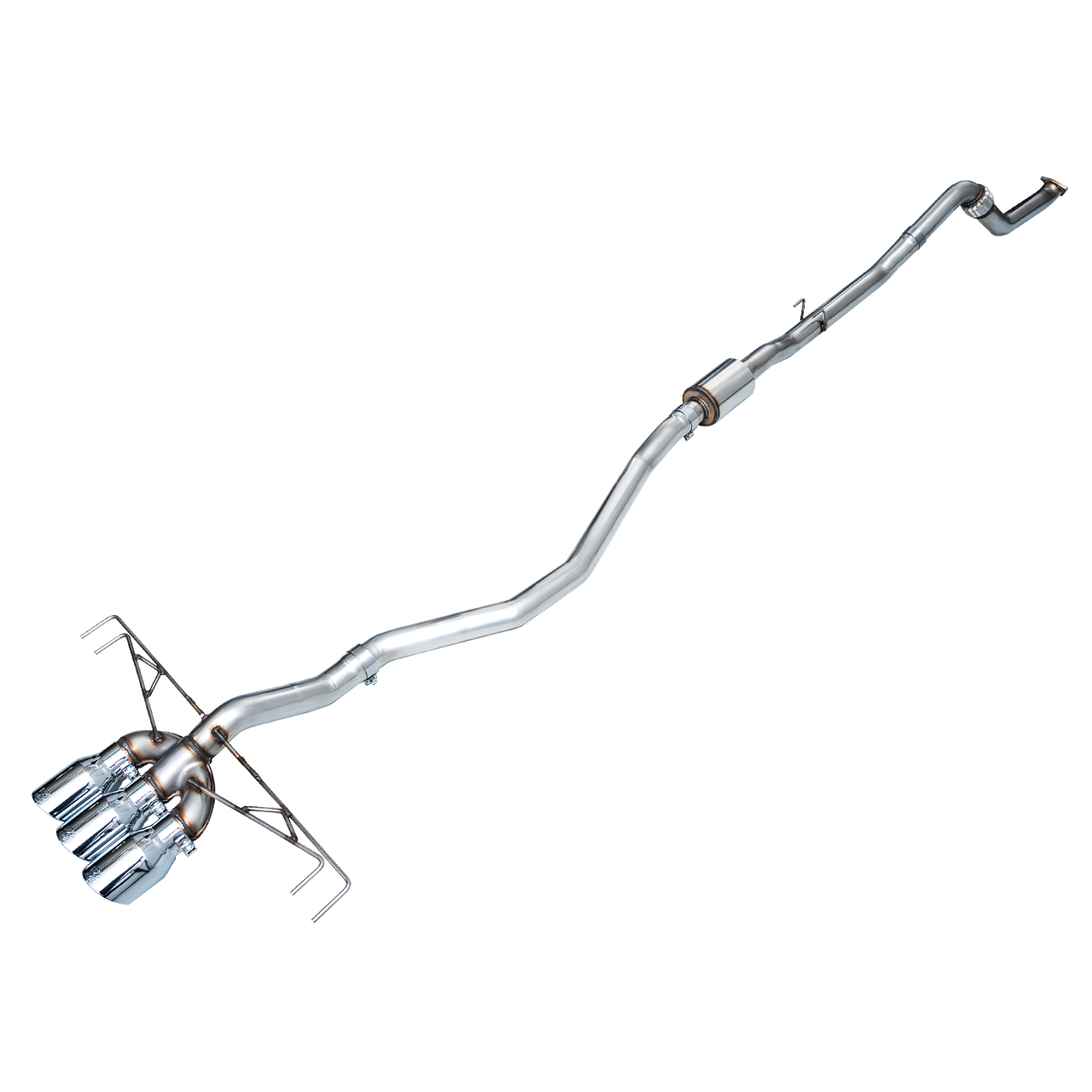 AWE Tuning Track Edition Exhaust w/ Triple Chrome Silver Tips - 2023-2024 Honda Civic Type R FL5 - STREETUNED