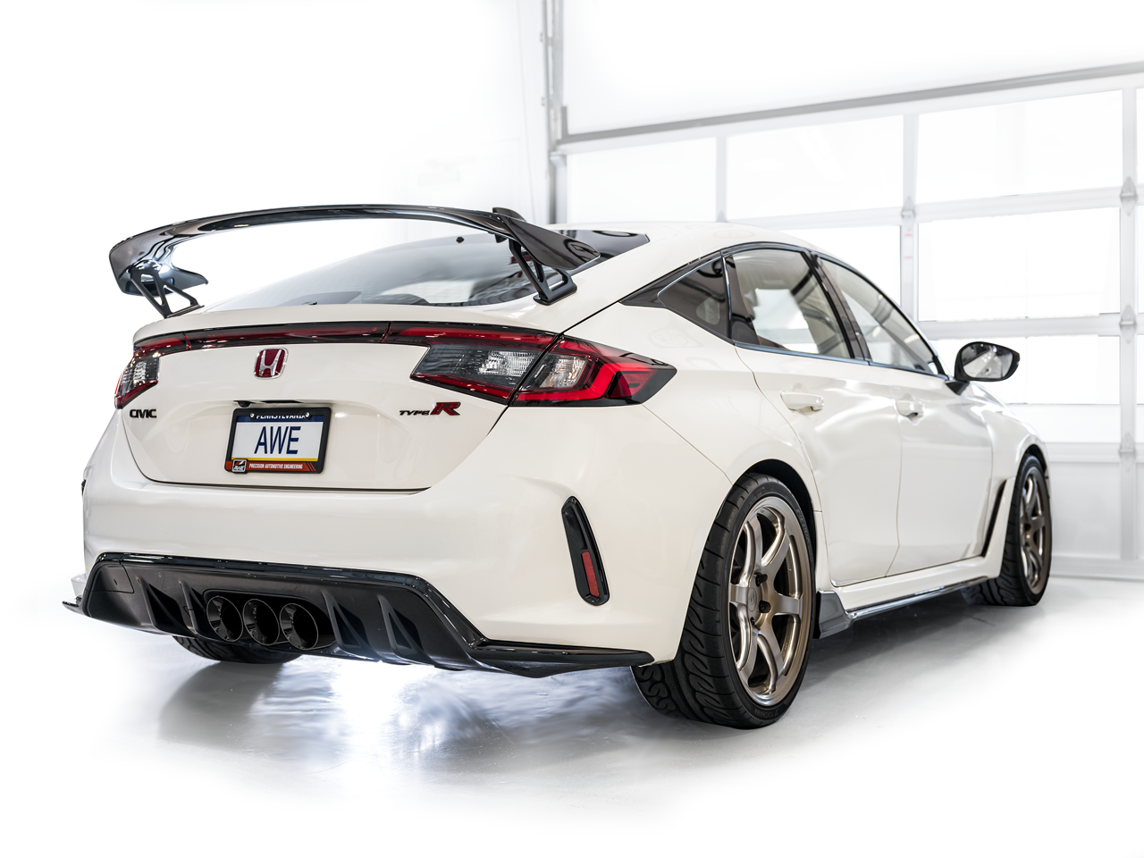 AWE Tuning Track Edition Exhaust w/ Triple Diamond Black Tips - 2023-2024 Honda Civic Type R FL5 - STREETUNED