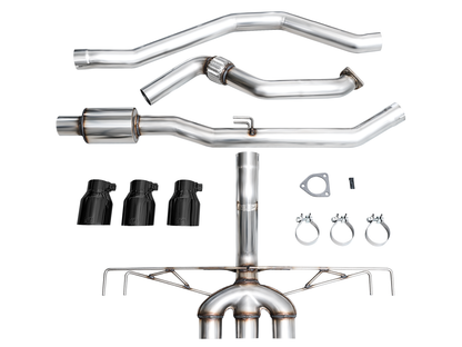 AWE Tuning Track Edition Exhaust w/ Triple Diamond Black Tips - 2023-2024 Honda Civic Type R FL5 - STREETUNED