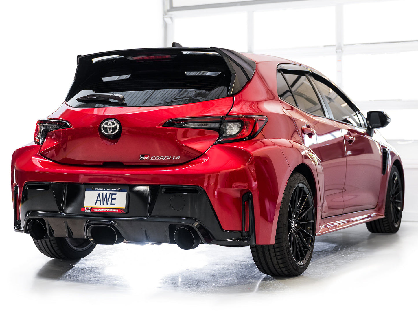 AWE Tuning Track Edition Exhaust with Diamond Black Tips - 2023-2024 Toyota GR Corolla - STREETUNED