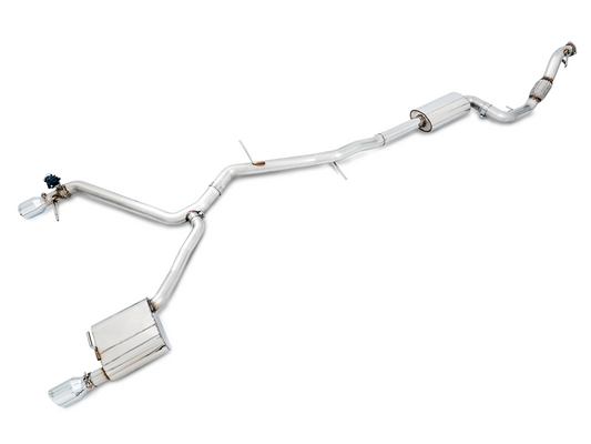 AWE Tuning SwitchPath Exhaust Dual Outlet With Chrome Silver Tips (Includes DP and Remote) - 2018-2019 Audi B9 A5 - STREETUNED
