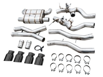 AWE Tuning SwitchPath Catback Exhaust with Diamond Black Tips - 2021-2024 BMW G80 M3/G82 M4 - STREETUNED