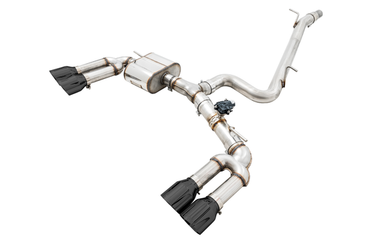 AWE Tuning SwitchPath Exhaust w/Diamond Black Tips (102mm) - 2017-2020 Audi 8V S3 - STREETUNED