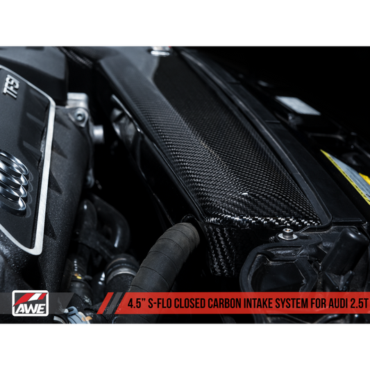 AWE Tuning Audi RS3 / TT RS 4.5in S-FLO Carbon Inlet Tube - STREETUNED
