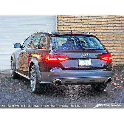 AWE Tuning Audi B8.5 All Road Touring Edition Exhaust - Dual Outlet Polished Silver Tips - T1 Motorsports