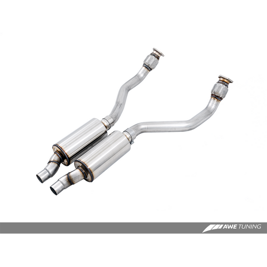 AWE Tuning Audi B8 4.2L Non-Resonated Downpipes for RS5 - STREETUNED