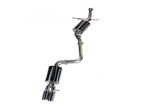AWE Tuning Touring Edition Single Outlet Exhaust With Polished Silver Tips - 2010-2016 Audi B8 A5 2.0T - STREETUNED